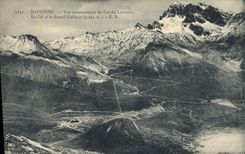 CPA Dauphine Vue panoramique du Col du Lautaret Le Col et le Grand Galibier 