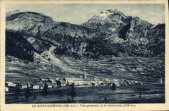 CPA Le Mont Genevre Vue generale et le Chaberton 