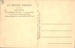 CPA Les Alpes Col du Lautaret La route en lacets vers le Col du Galibier 