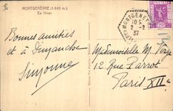 CPA Montgenevre En hiver 