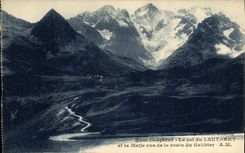 CPA Haut Dauphine Le Col du Lautaret et la Meije vus de la route du Galibier 