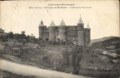 CPA L'Auvergne Pittoresque Cantal Environs de St Flour chateau le Sailhans 