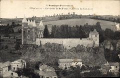 CPA L'Auvergne Pittoresque Cantal Environs de St Flour chateau le Sailhans 