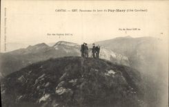 CPA Cantal Panorama du Haut du Puy Mary Cote Couchant 