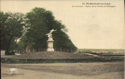 CPA St Germain en Laye la Terrasse Statue de la Feuille et l'Ouragan 