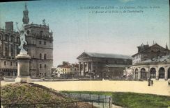 CPA Saint Germain en Laye le chateau l'eglise la Gare l'Amour et la Folie de Darbefeuille 