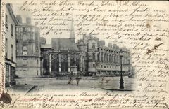 CPA Saint Germain en Laye le Chateau la Chapelle et statue Thiers 