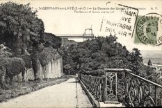 CPA Saint Germain en Laye S et O la Descente des Grottes et l'Ascenseur 