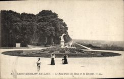 CPA Saint Germain en Laye le Rond Point des Roses et la Terrasse 