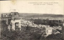 CPA Saint Germain en Laye Panorama pris de la Terrasse sur la Vallee de la Seine l'Ascenseur 