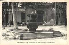 CPA Aix en Provence Fontaine des Neuf Canons et Cours Mirabeau 