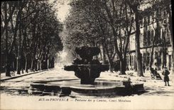 CPA Aix en Provence Fontaine des 9 Canons Cours Mirabeau 
