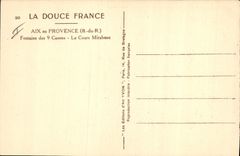 CPA La Douce France Aix en Provence B du R Fontaine des 9 Canons Le Cours Mirabeau 