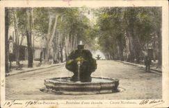 CPA Aix en Provence Fontaine d'eau chaude Cours Mirabeau 