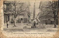 CPA Aix en Provence Fontaine des Quatre Dauphins XVII siecle  