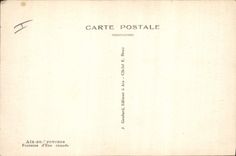 CPA Aix en Provence Fontaine d'eau chaude 