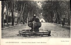CPA Aix en Provence Fontaine d'eau chaude Cours Mirabeau 