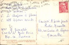 CPA Aix en Provence La Fontaine des Quatre Dauphins la rue Cardinale et l'Eglise Saint Jean de Malte