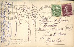 CPA Aix en Provence Fontaine des Quatre Dauphins Rue Cardinale 