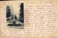 CPA Aix en Provence Fontaine des Quatre Dauphins Eglise St Jean de Malte 