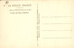 CPA La Douce France Aix en Provence B du R Fontaine des Quatre Dauphins 