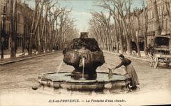 CPA Aix en Provence La Fontaine d'eau chaude 