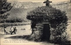 CPA La Sainte Beaume Vue prise de la Terrasse de l'Hotellerie 