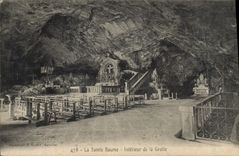 CPA La Sainte Baume Interieur de la Grotte 