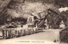 CPA La Sainte Baume Interieur de la Grotte 