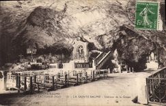 CPA La Sainte Baume Interieur de la Grotte 