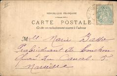 CPA La Sainte Baume La Fontaine Ane Mule