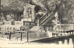 CPA La Sainte Baume Interieur de la Grotte 