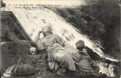 CPA La Ste Baume Interieur de la Grotte Statue de Ste Marie Madeleine 