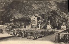 CPA La Sainte Baume Interieur de la Grotte 