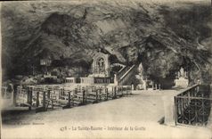 CPA La Sainte Baume Interieur de la Grotte 