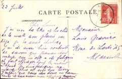 CPA Foret de la Sainte Baume Descente de la Grotte par le Canape 