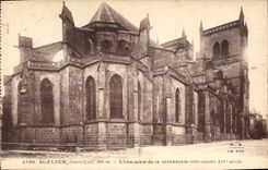 CPA St Flour Cantal L'ensemble de la cathedrale cote abside 