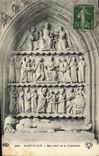 CPA Saint Flour Bas relief de la Cathedrale 