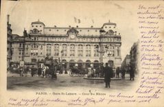 CPA Paris Gare St Lazare Cour du Havre 