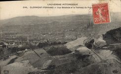 CPA L'Auvergne Pittoresque Clermont Ferrand Vue Generale et le Tramway Train