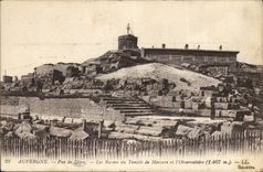 CPA Auvergne Puy de Dome Les Ruines du Temple de Mercure et l'Observatoire 