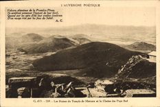 CPA L'Auvergne Poetique Les Ruines du Temple de Mercure et la Chaine des Puys Sud 