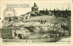 CPA L'Observatoire du Puy de Dome et les Ruines du Temple de Mercure sous la Neige 
