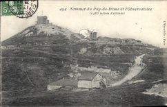 CPA Sommet du Puy de Dome et l'Observatoire 