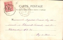 CPA Puy de Dome Promenade Ane Mule