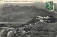 CPA Sommet du Puy de Dome Les hotels et la chaine des Puys Sud 
