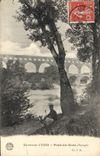 CPA Environs d'Uzes Pont du Gard Paysage 