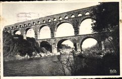 CPA Le Pont du Gard aqueduc romain 