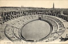 CPA Nimes Vue interieure des Arenes 