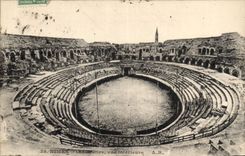 CPA Nimes Les Arenes vue interieure  